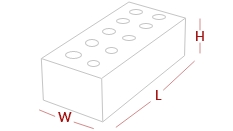 Hollow Bricks - Terracotta Red 10 Holes