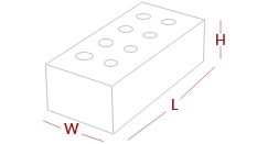 Hollow Bricks - Terracotta Red 8 Holes